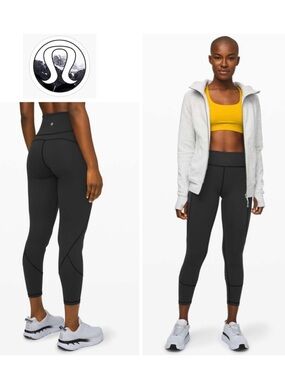 Lululemon Sz 2 In Movement Tight *25" *Everlux in Black Size 2